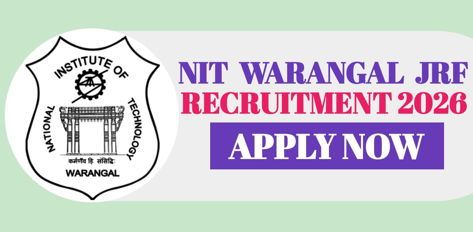 NIT Warangal JRF Recruitment 2026