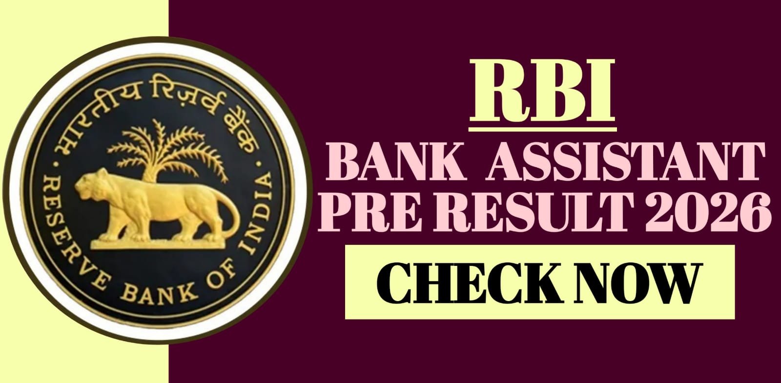 RBI Bank Assistant Pre Result 2026