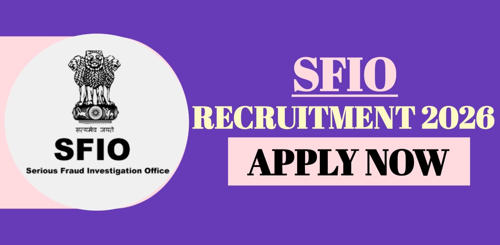 SFIO Recruitment 2026