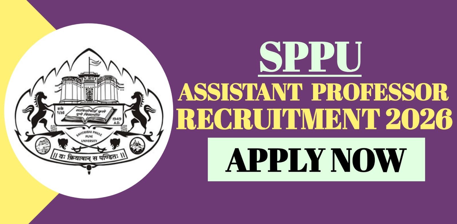 SPPU Assistant Professor Recruitment 2026