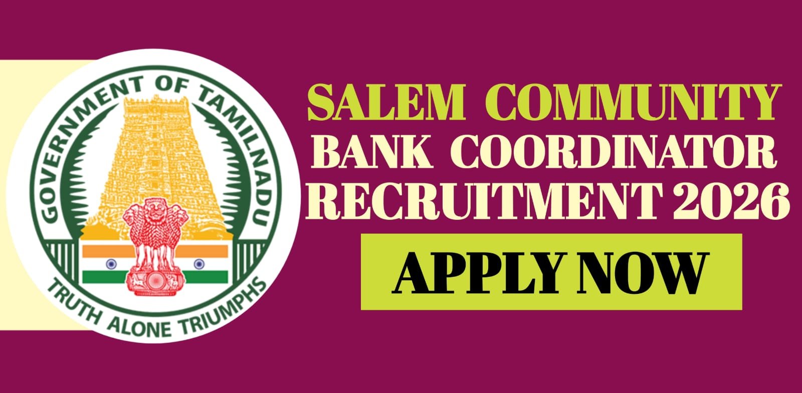 Salem Community Bank Coordinator Recruitment 2026