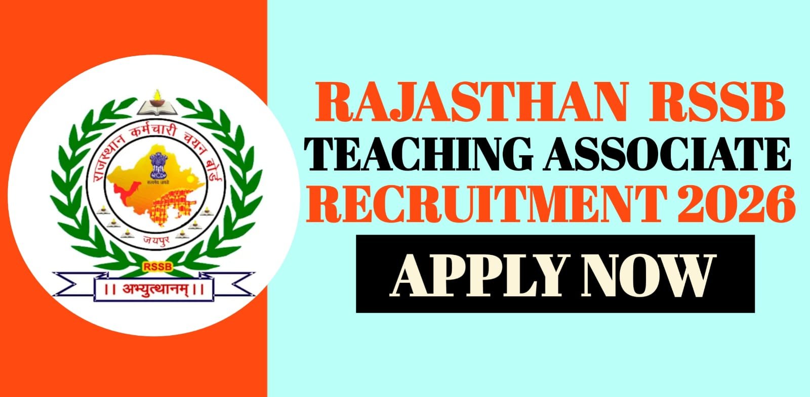Rajasthan RSSB Teaching Associate Recruitment 2026 | Apply
