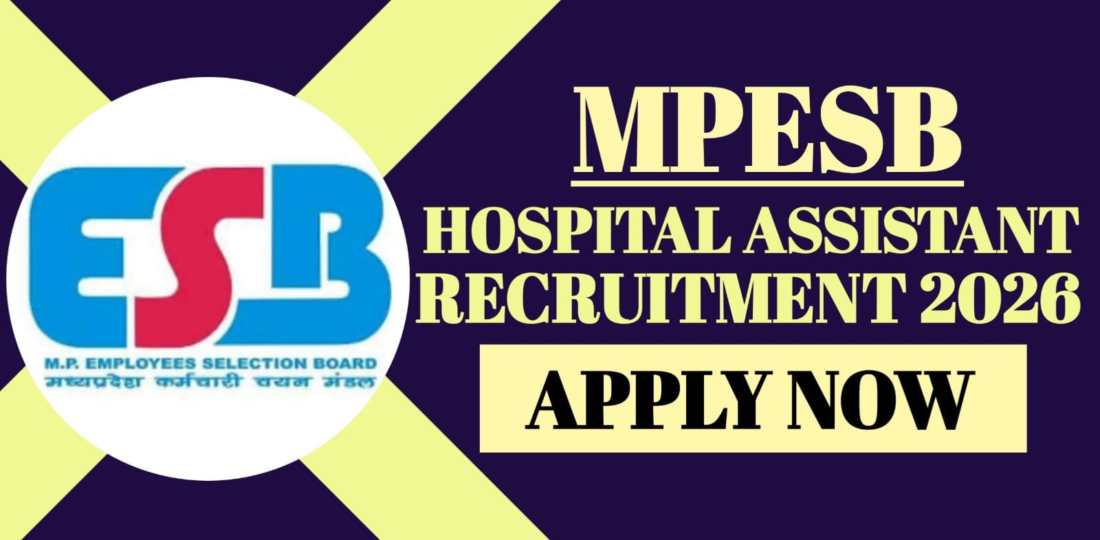 MPESB Hospital Assistant Recruitment 2026