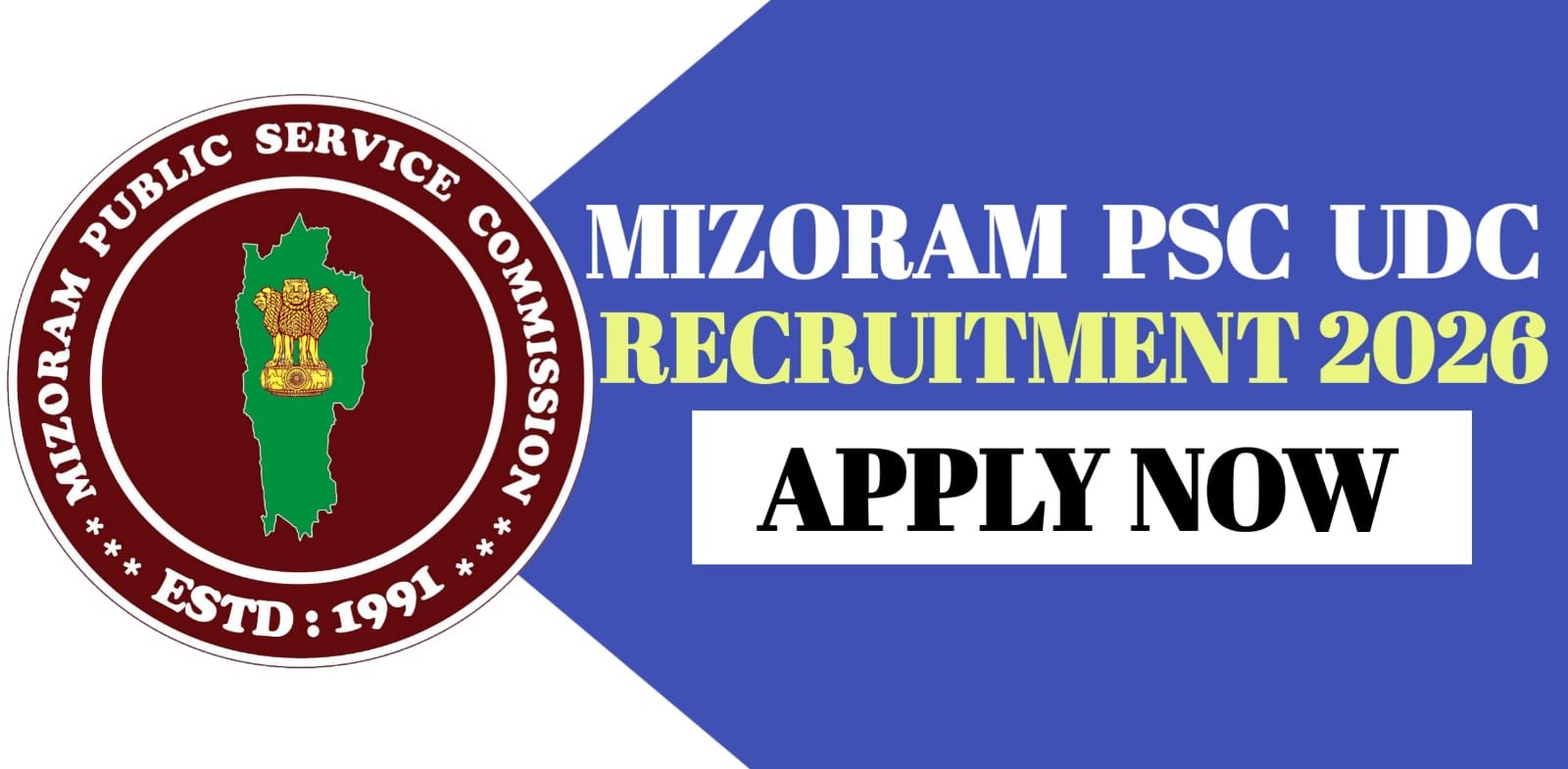 Mizoram PSC UDC Recruitment 2026