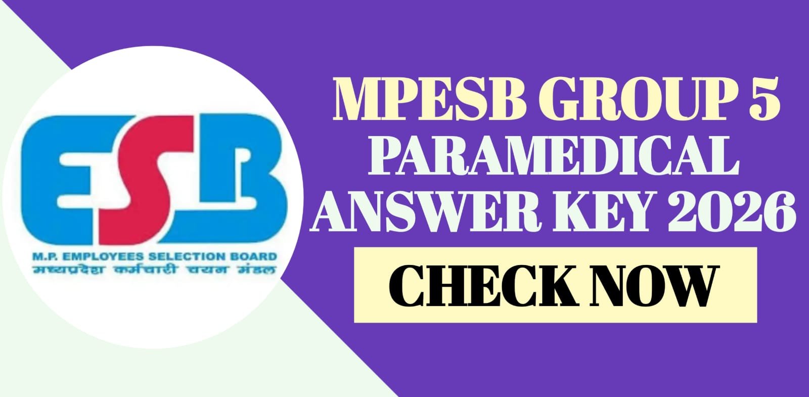 MPESB Group 5 Paramedical Answer Key 2026