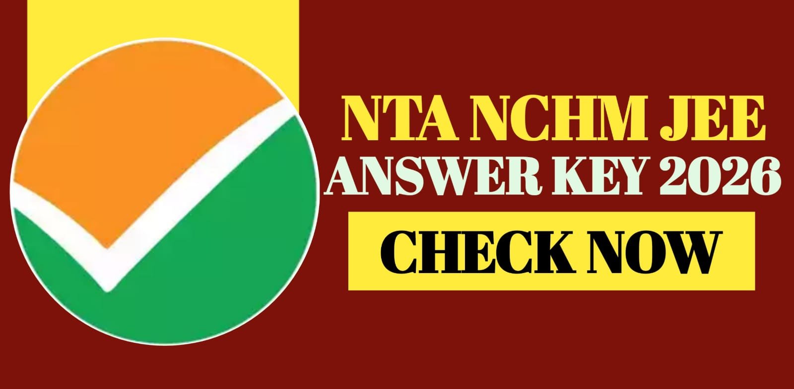 NTA NCHM JEE Answer Key 2026 