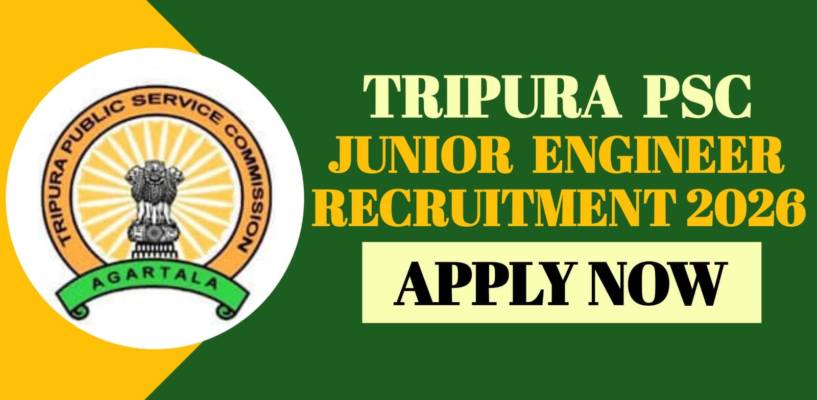 Tripura PSC Junior Engineer Recruitment 2026