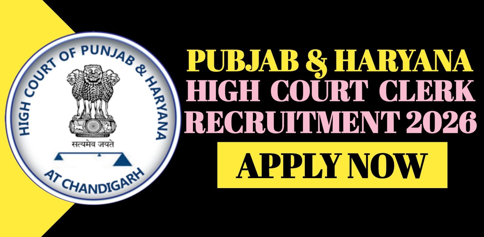 Punjab And Haryana High Court Clerk Recruitment 2026