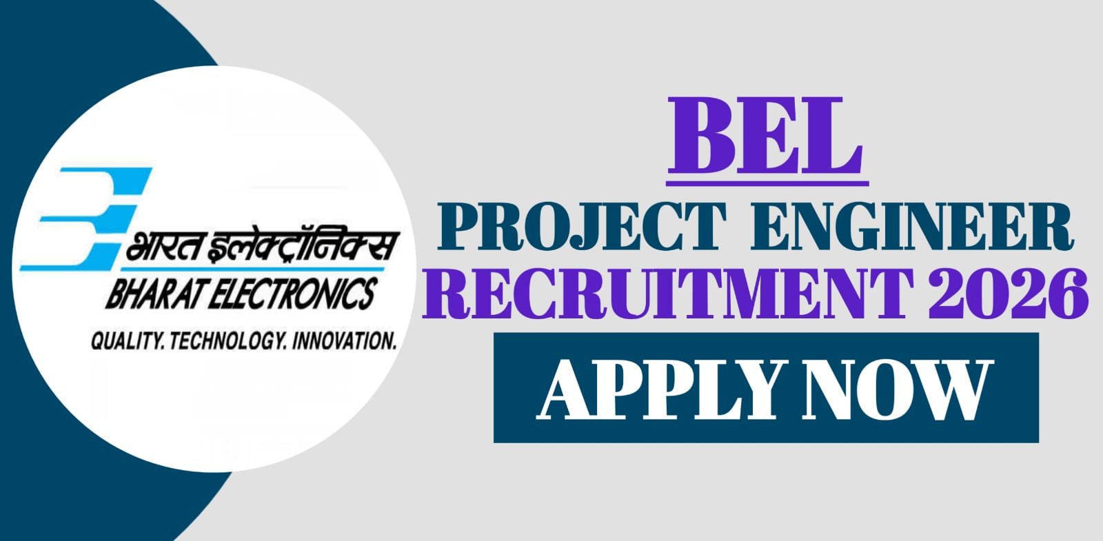 BEL Project Engineer Recruitment 2026