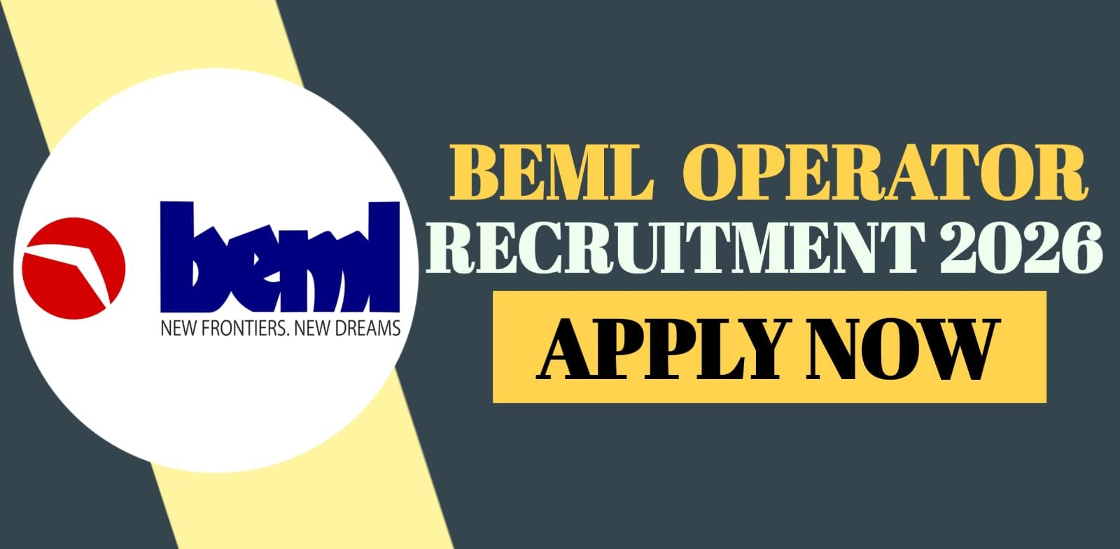 BEML Operator Recruitment 2026