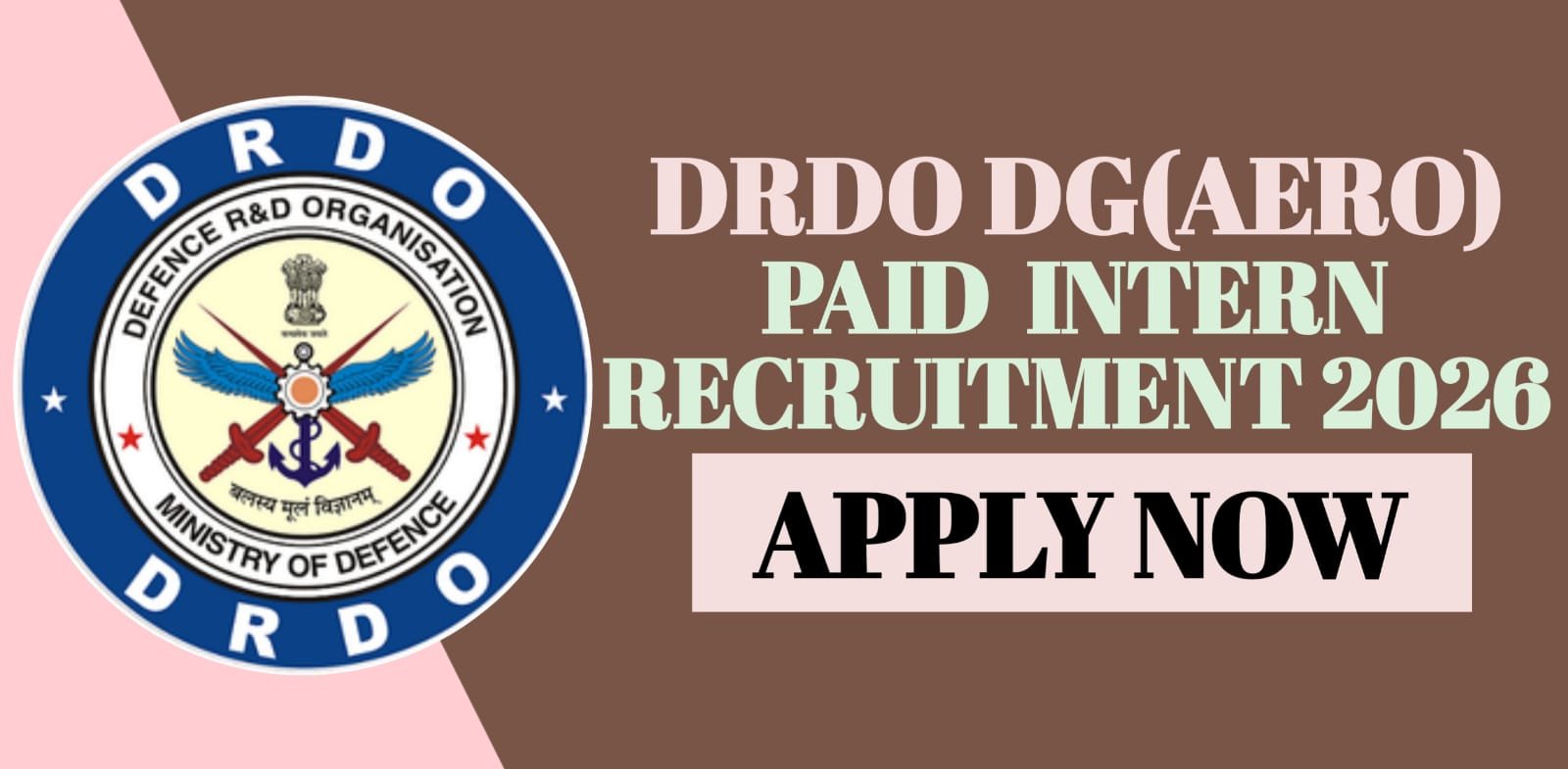 DRDO DG(Aero) Paid Intern Recruitment 2026