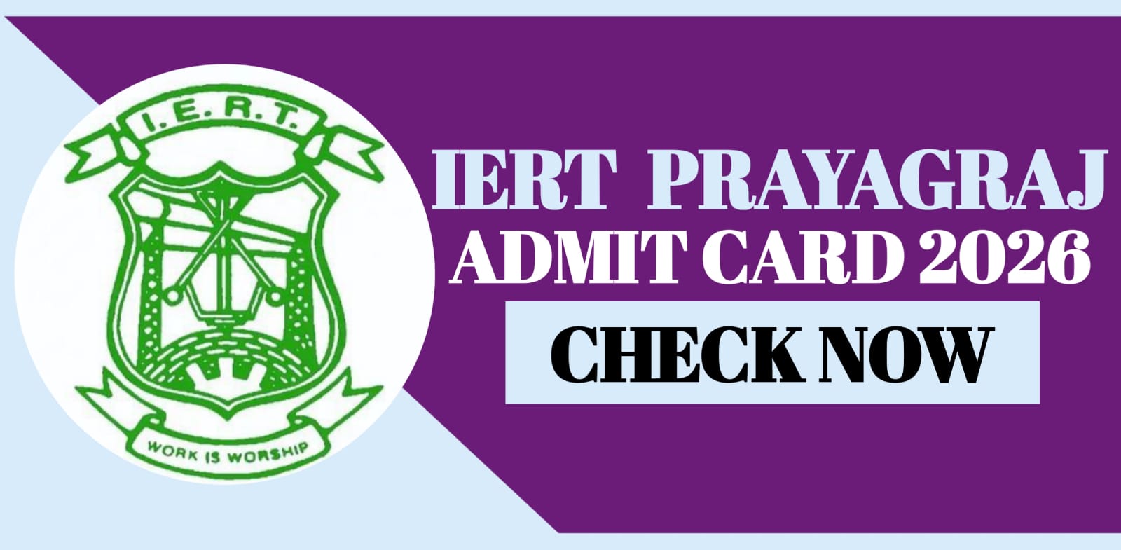 IERT Prayagraj Admit Card 2026