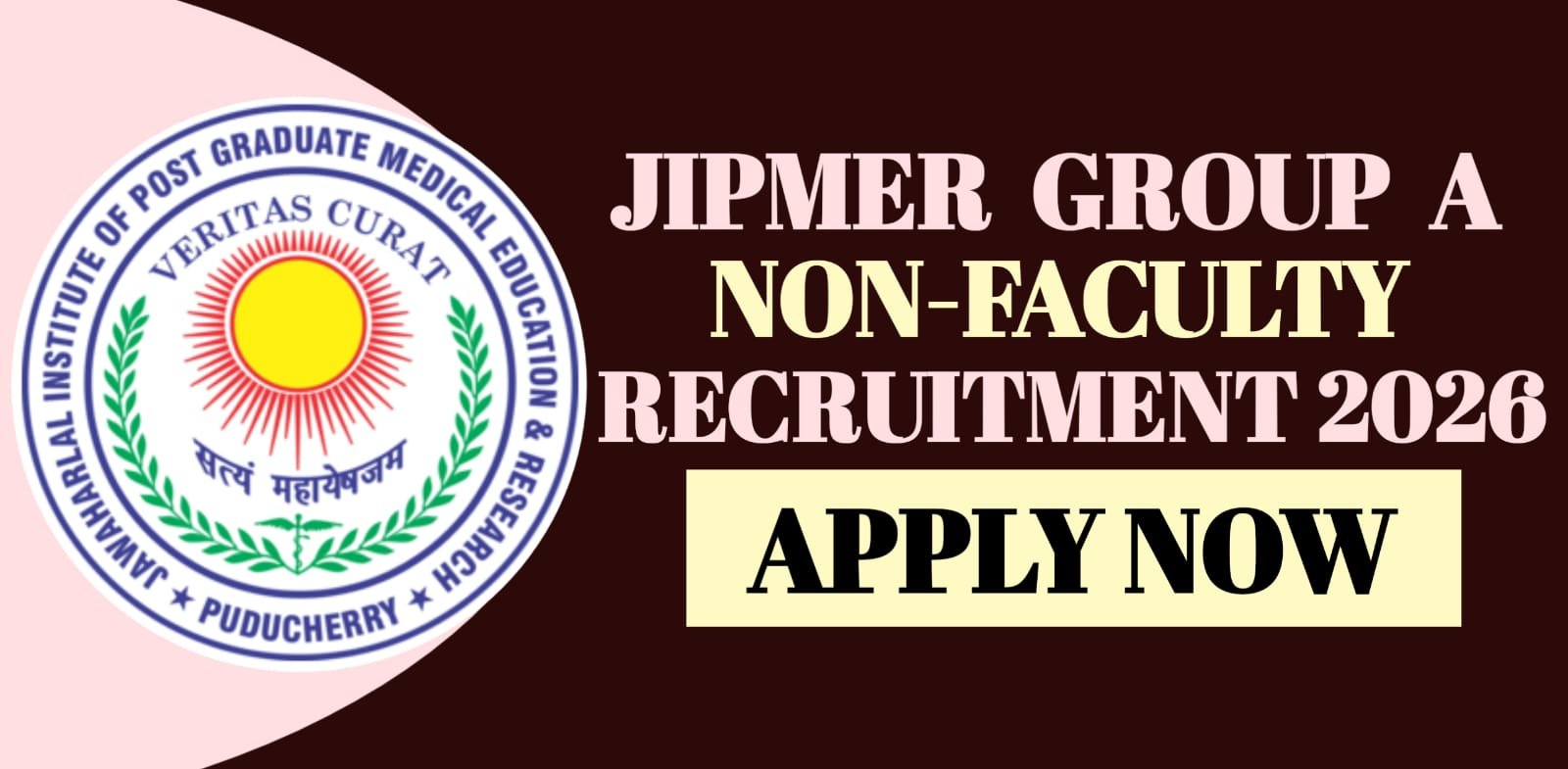JIPMER Group A Non-Faculty Recruitment 2026