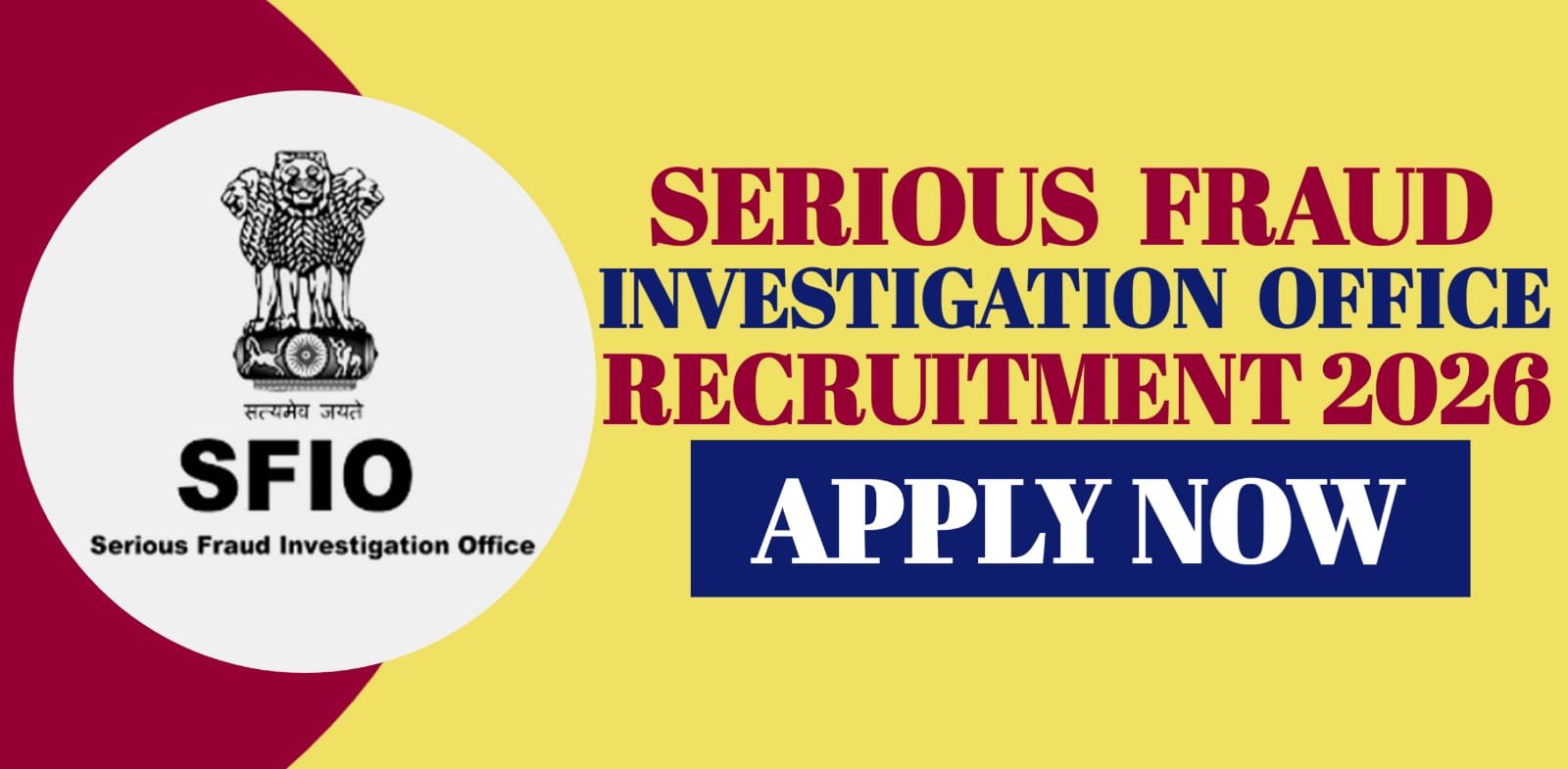 Serious Fraud Investigation Office Recruitment 2026