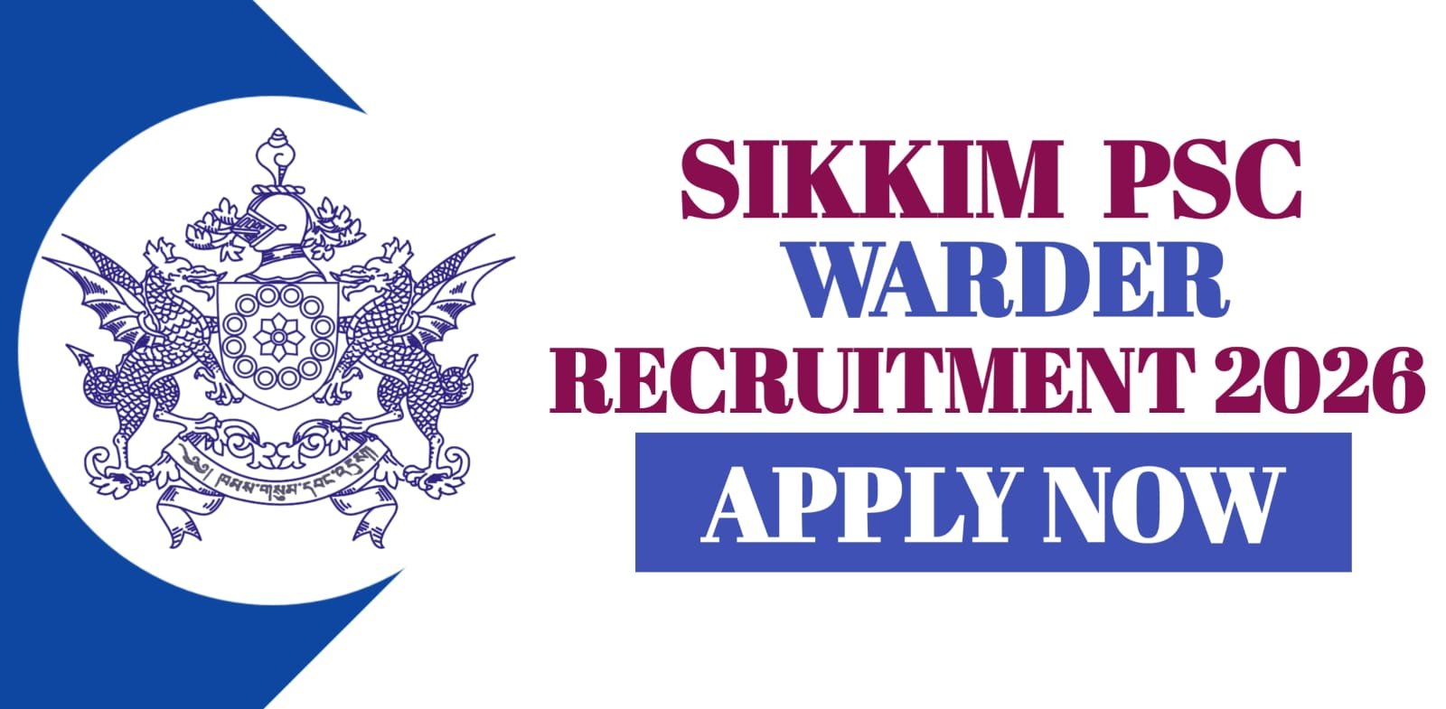 Sikkim PSC Warder Recruitment 2026
